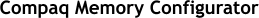 Compaq Memory Configurator